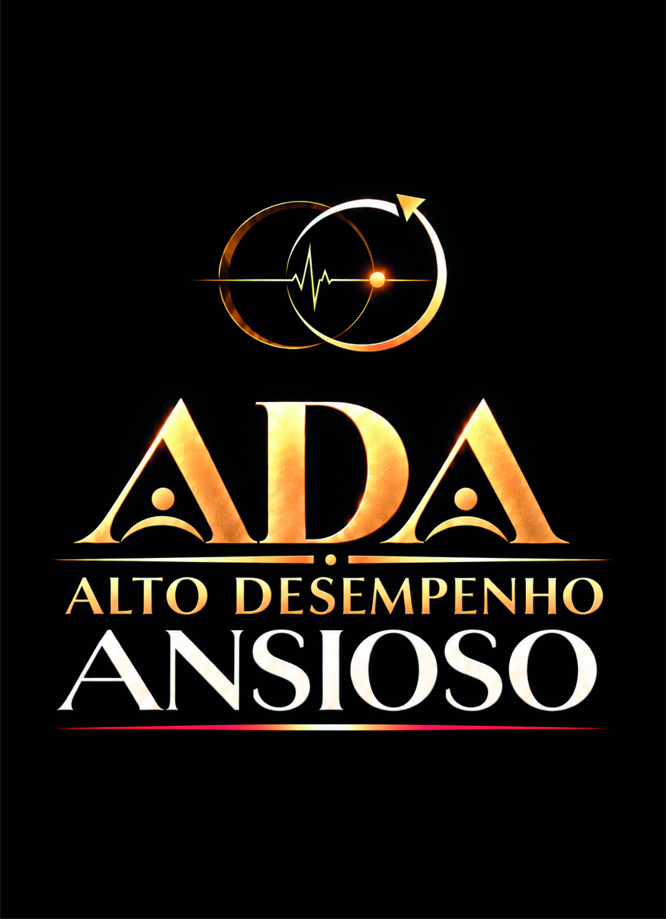Emblema dourado ADA — Alto Desempenho Ansioso